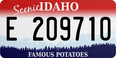 ID license plate E209710