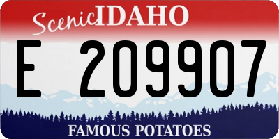 ID license plate E209907