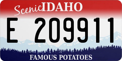 ID license plate E209911