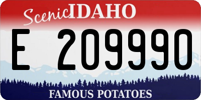 ID license plate E209990