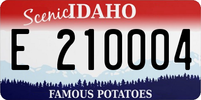 ID license plate E210004