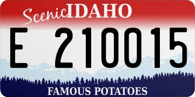 ID license plate E210015