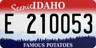 ID license plate E210053