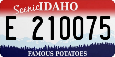 ID license plate E210075