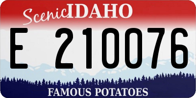 ID license plate E210076