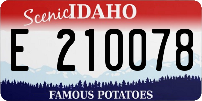 ID license plate E210078