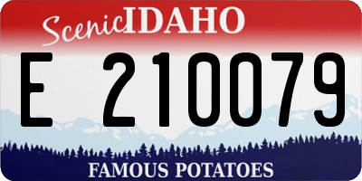 ID license plate E210079