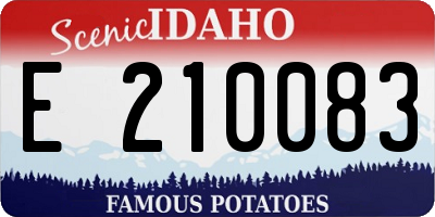 ID license plate E210083