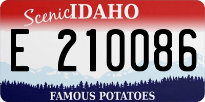 ID license plate E210086