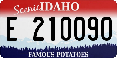 ID license plate E210090