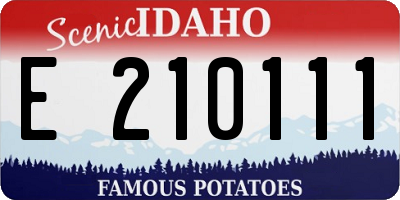 ID license plate E210111