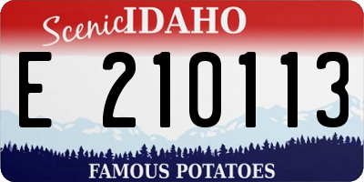 ID license plate E210113