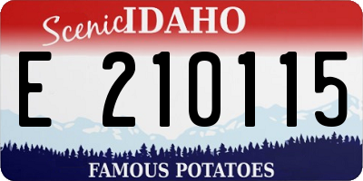 ID license plate E210115