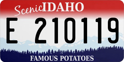 ID license plate E210119