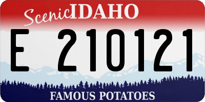 ID license plate E210121