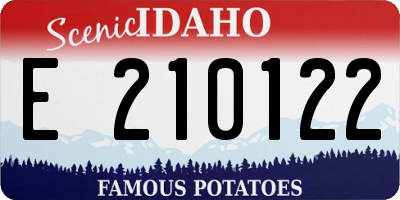 ID license plate E210122