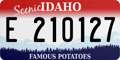 ID license plate E210127