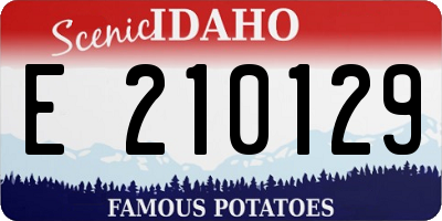 ID license plate E210129