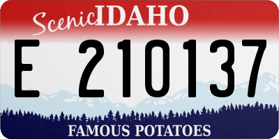 ID license plate E210137