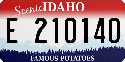 ID license plate E210140