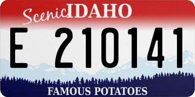 ID license plate E210141