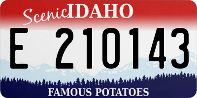 ID license plate E210143
