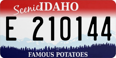 ID license plate E210144