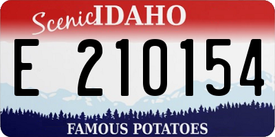 ID license plate E210154