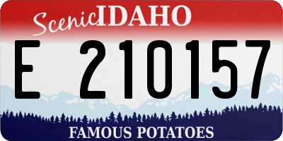 ID license plate E210157