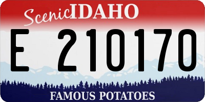 ID license plate E210170