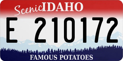 ID license plate E210172