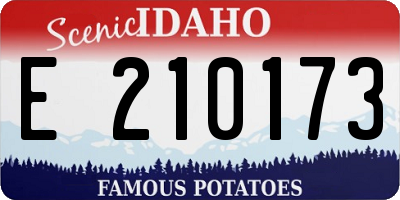 ID license plate E210173