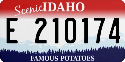 ID license plate E210174