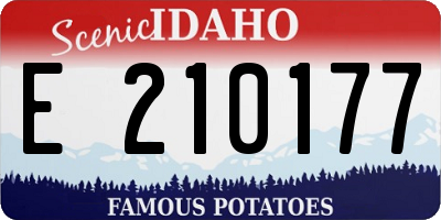 ID license plate E210177