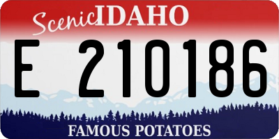 ID license plate E210186
