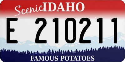 ID license plate E210211