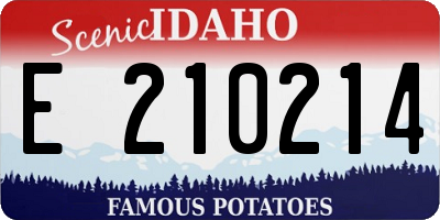 ID license plate E210214