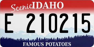 ID license plate E210215