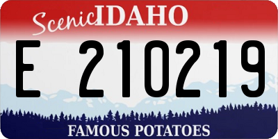 ID license plate E210219