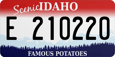 ID license plate E210220
