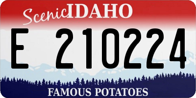 ID license plate E210224