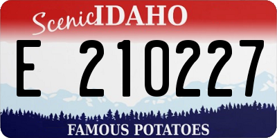 ID license plate E210227