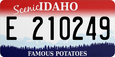 ID license plate E210249