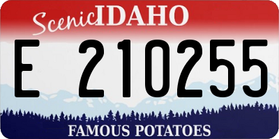 ID license plate E210255
