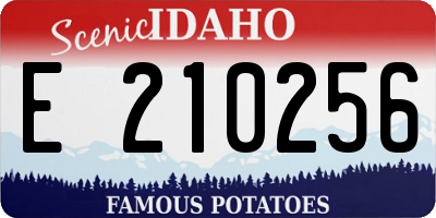 ID license plate E210256