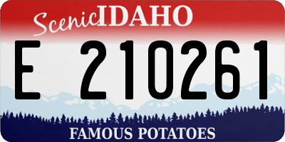 ID license plate E210261