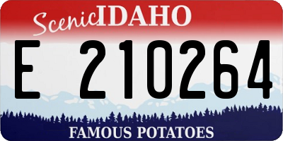 ID license plate E210264