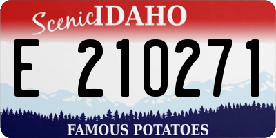 ID license plate E210271