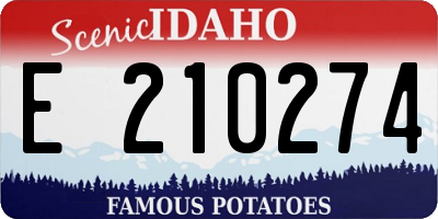 ID license plate E210274