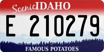 ID license plate E210279